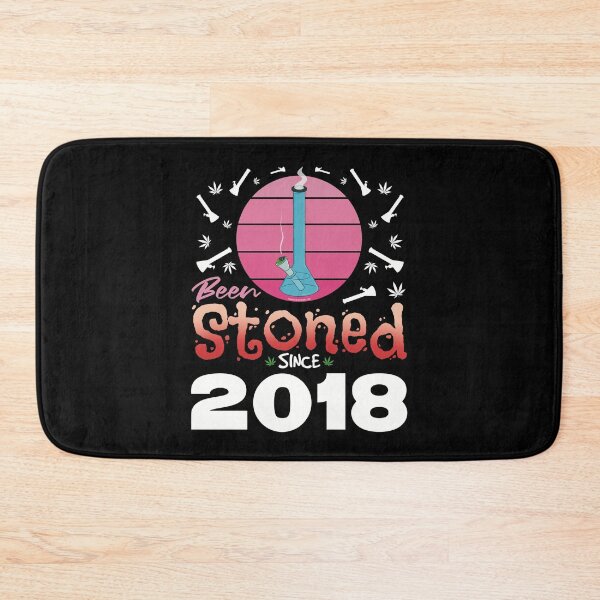 Item preview, Been stoned since 2018 (Pink retro vintage sunset with bong) designed and sold by YomeHayin.