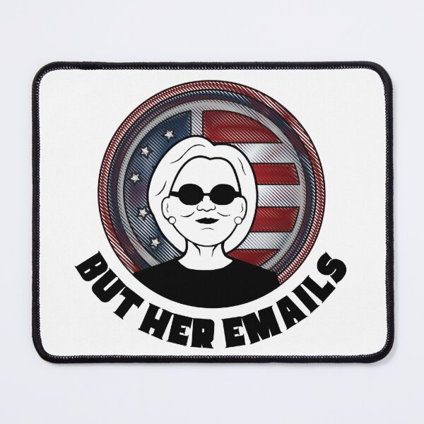 Item preview, But her emails - american flag and sunglasses icon | funny political 2022 - political punk - Hillary Clinton Donald Trump - political politics designed and sold by Vane22april.