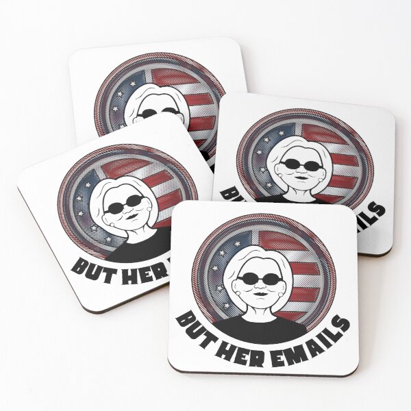 Item preview, But her emails - american flag and sunglasses icon | funny political 2022 - political punk - Hillary Clinton Donald Trump - political politics designed and sold by Vane22april.