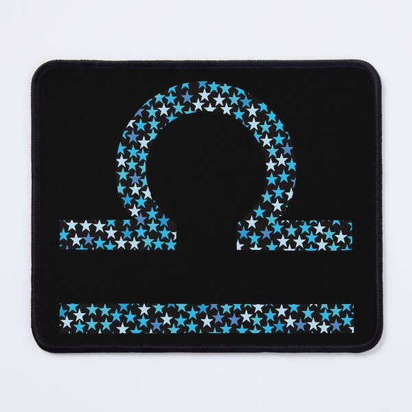 Item preview, Libra Astrological Sign with Blue Stars in Black designed and sold by geraldineMS.