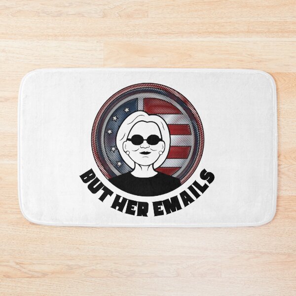 Item preview, But her emails - american flag and sunglasses icon | funny political 2022 - political punk - Hillary Clinton Donald Trump - political politics designed and sold by Vane22april.