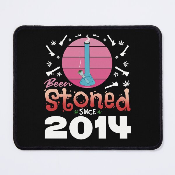 Item preview, Been stoned since 2014 (Pink retro vintage sunset with bong) designed and sold by YomeHayin.