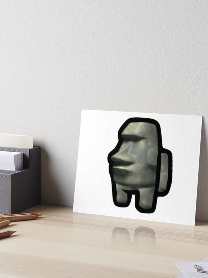Moyai Emoji Moai Emoji Easter Island Black | Art Board Print