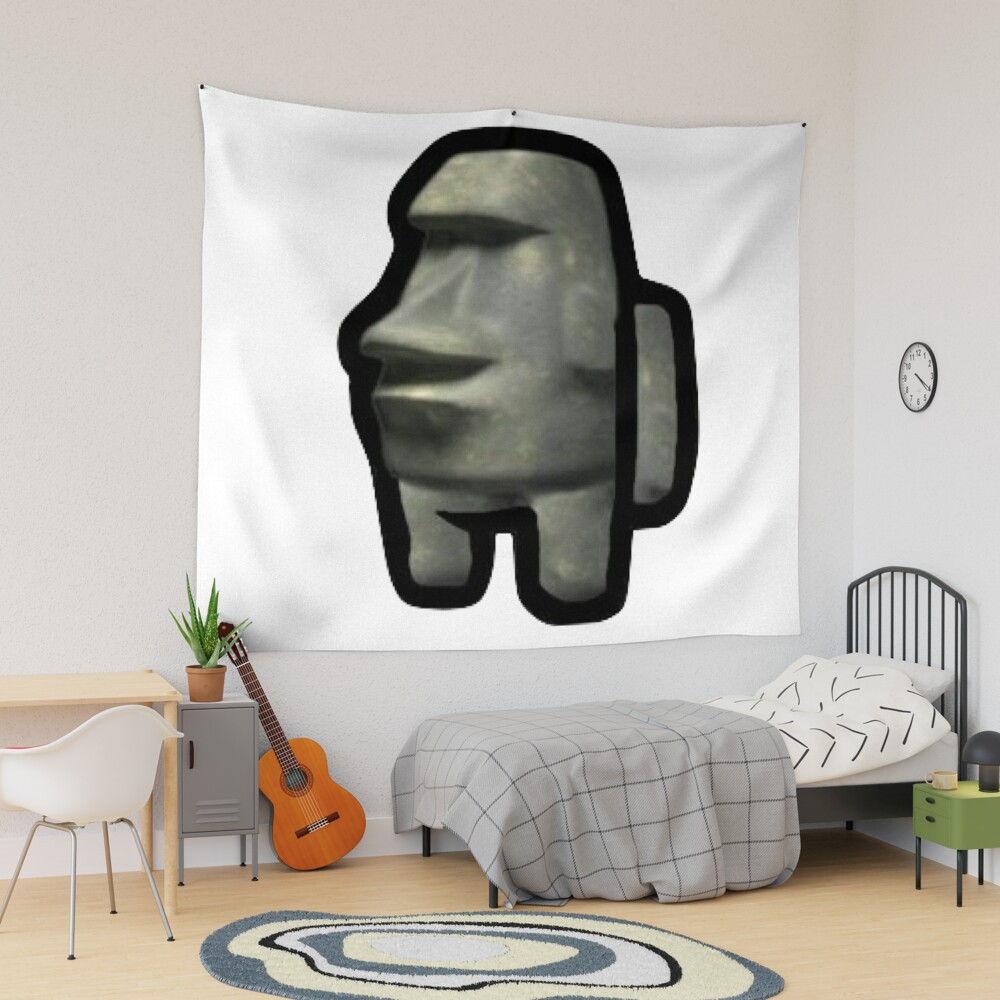 Moyai Emoji Moai Emoji Easter Island Tapestry for Sale by