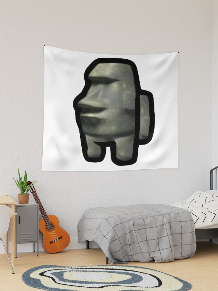 Moyai Emoji Moai Emoji Easter Island Tapestry for Sale by