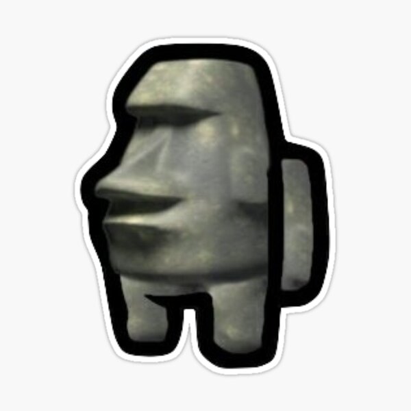 MOAI - Emoji - Easter Island - Rapa Nui - Sticker Magnet for Sale