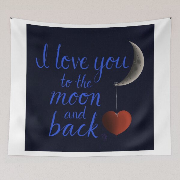 Item preview, I Love You to the Moon and Back designed and sold by TheBarefootMom.