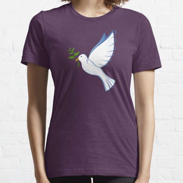 Peace Sign Paint Pink Hippie 60s Dove War Protest Love Flower In Juniors T-Shirt 