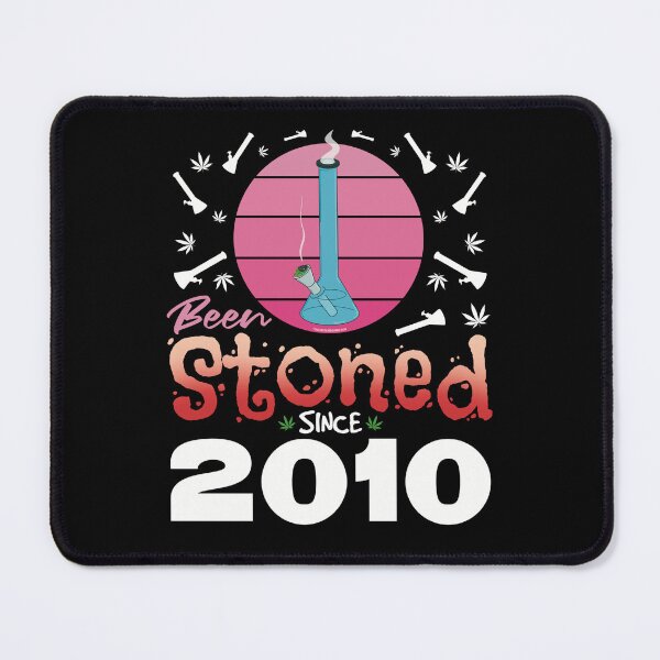 Item preview, Been stoned since 2010 (Pink retro vintage sunset with bong) designed and sold by YomeHayin.