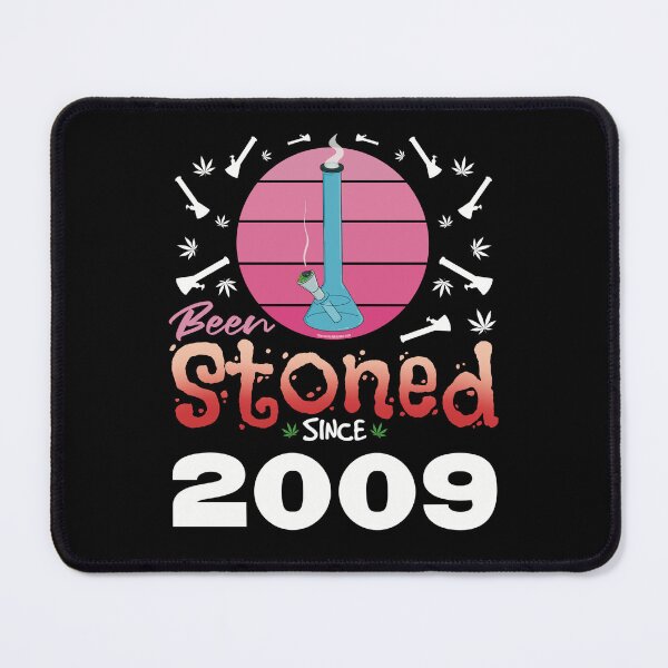 Item preview, Been stoned since 2009 (Pink retro vintage sunset with bong) designed and sold by YomeHayin.