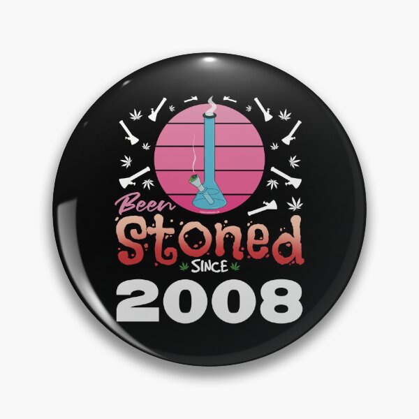 Item preview, Been stoned since 2008 (Pink retro vintage sunset with bong) designed and sold by YomeHayin.