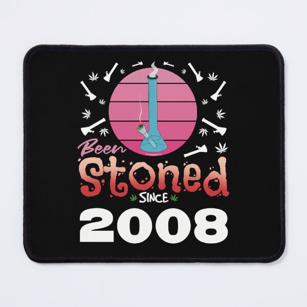 Item preview, Been stoned since 2008 (Pink retro vintage sunset with bong) designed and sold by YomeHayin.