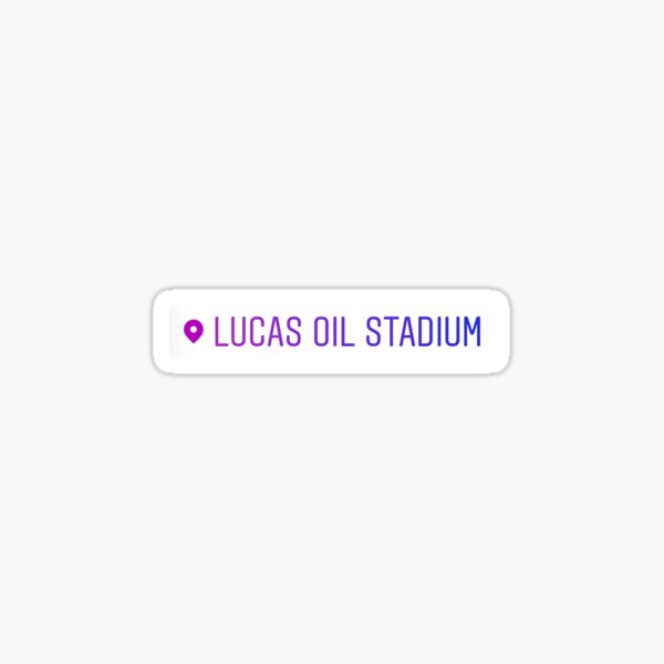 Lucas Oil Stadium location tag Sticker