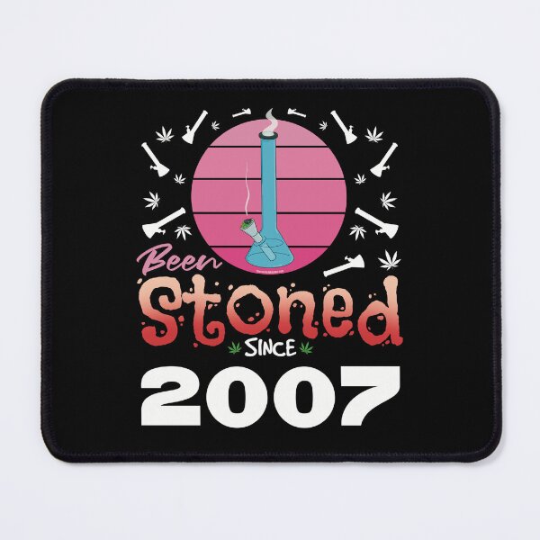 Item preview, Been stoned since 2007 (Pink retro vintage sunset with bong) designed and sold by YomeHayin.