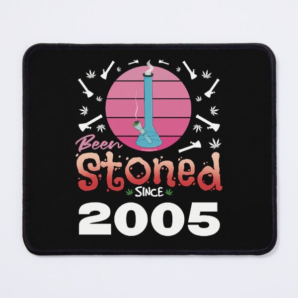 Item preview, Been stoned since 2005 (Pink retro vintage sunset with bong) designed and sold by YomeHayin.