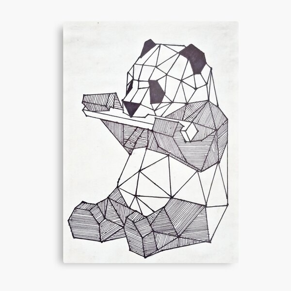 Premium Vector  Geometric panda lines vector triangular animals tattoo