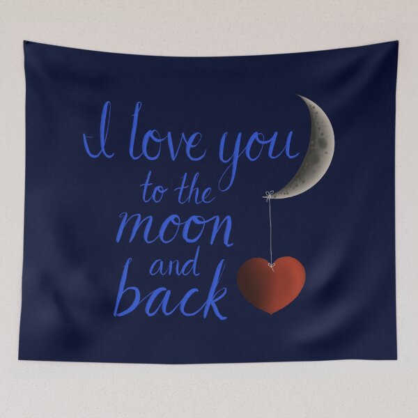 Item preview, I Love You to the Moon and Back designed and sold by TheBarefootMom.