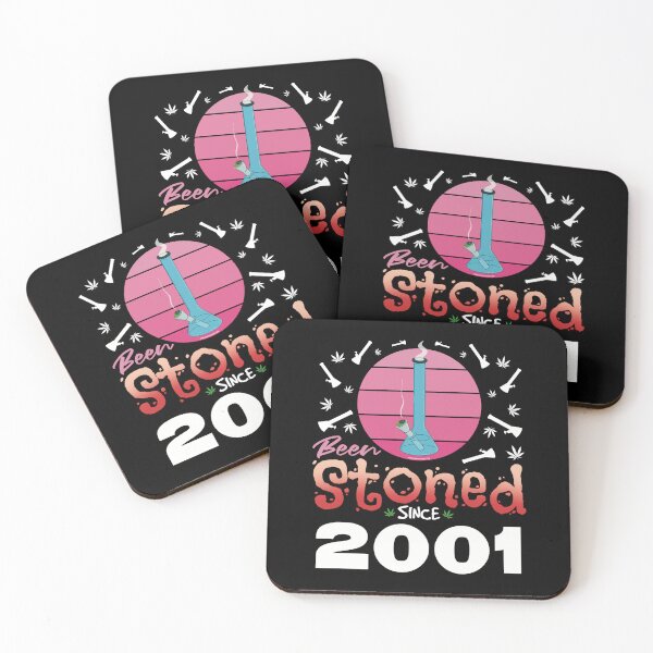 Item preview, Been stoned since 2001 (Pink retro vintage sunset with bong) designed and sold by YomeHayin.