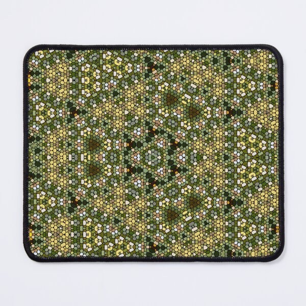 Item preview, Abstract art, mosaic kaleidoscope style, spring colors, green yellow brown light blue designed and sold by Designbyfia.