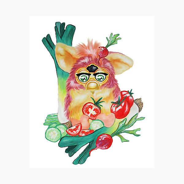 Item preview, Furb Garden Red & Green Vegetables  designed and sold by KaraMilan.