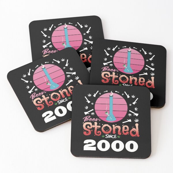 Item preview, Been stoned since 2000 (Pink retro vintage sunset with bong) designed and sold by YomeHayin.
