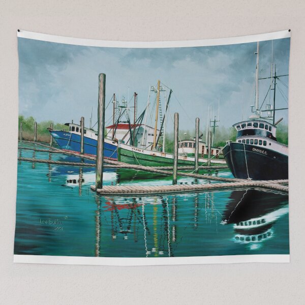 Item preview, Fishing Fleet designed and sold by Len Burton.