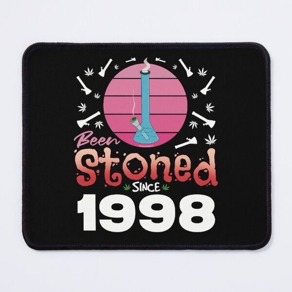 Item preview, Been stoned since 1998 (Pink retro vintage sunset with bong) designed and sold by YomeHayin.