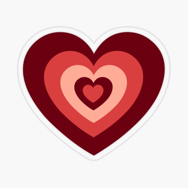 Plain Red Color Heart Sticker, Zazzle