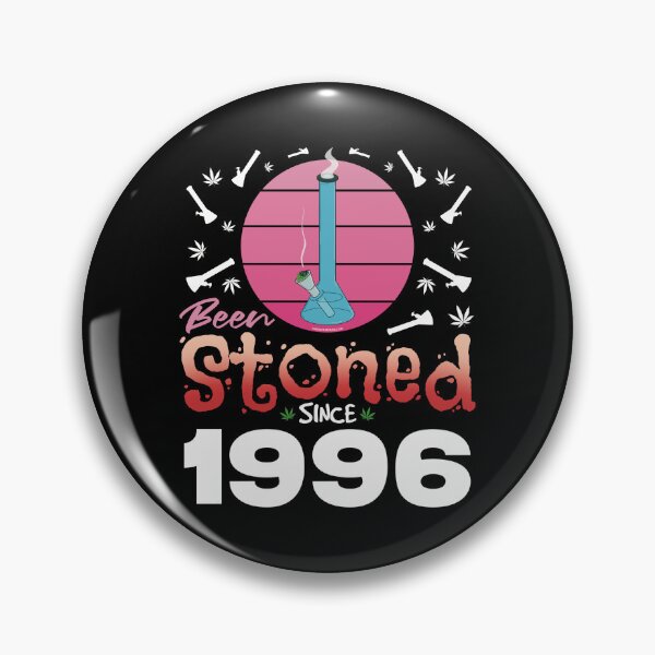 Item preview, Been stoned since 1996 (Pink retro vintage sunset with bong) designed and sold by YomeHayin.