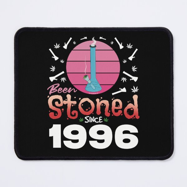 Item preview, Been stoned since 1996 (Pink retro vintage sunset with bong) designed and sold by YomeHayin.