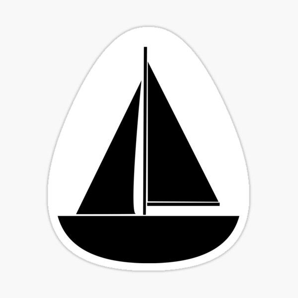 Sailboat Egg Sticker