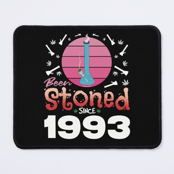 Item preview, Been stoned since 1993 (Pink retro vintage sunset with bong) designed and sold by YomeHayin.