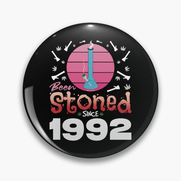 Item preview, Been stoned since 1992 (Pink retro vintage sunset with bong) designed and sold by YomeHayin.