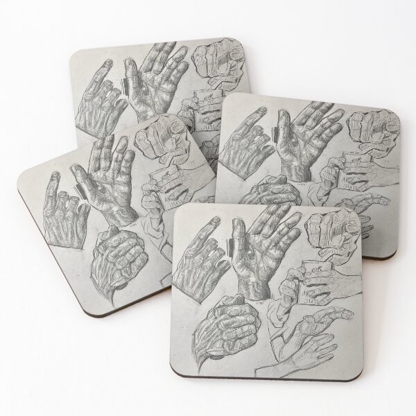 Item preview, Black and white hands sketches  designed and sold by Yulecuteart.