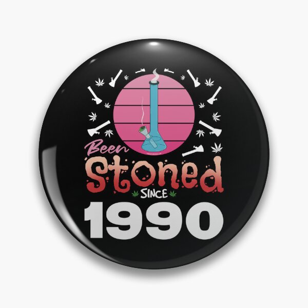 Item preview, Been stoned since 1990 (Pink retro vintage sunset with bong) designed and sold by YomeHayin.