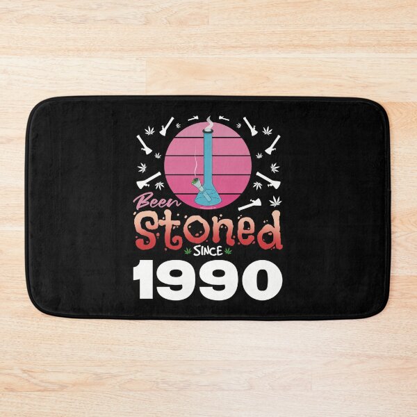 Item preview, Been stoned since 1990 (Pink retro vintage sunset with bong) designed and sold by YomeHayin.