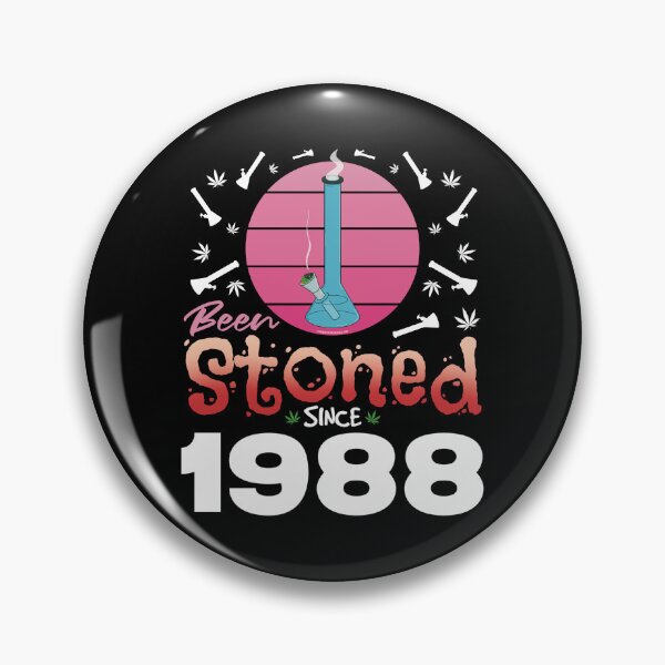 Item preview, Been stoned since 1988 (Pink retro vintage sunset with bong) designed and sold by YomeHayin.