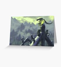 Skyrim- Dragon Attack Greeting Card