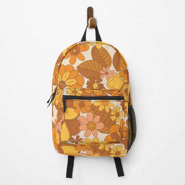 Item preview, 70s Retro Wallpaper Anna- Cream Orange Yellow Brown designed and sold by Happy  People Prints.