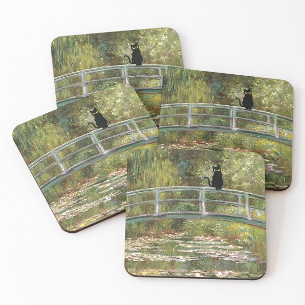 Item preview, Nenúfares de Claude Monet | Estampados de gatos de Monet Waterlily designed and sold by Artone369.