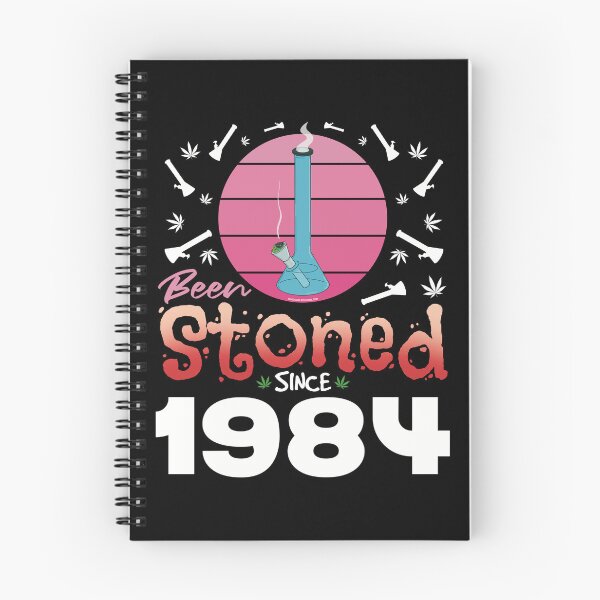 Item preview, Been stoned since 1984 (Pink retro vintage sunset with bong) designed and sold by YomeHayin.
