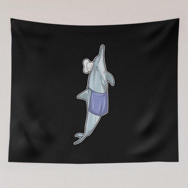 Item preview, Dolphin as Cook with Chef hat designed and sold by Snabdesign84.