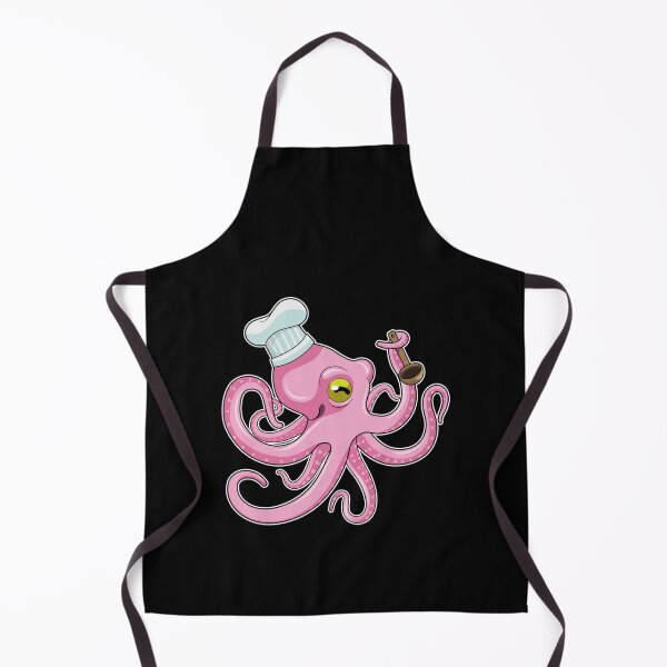 Item preview, Octopus as Cook with Wooden spoon designed and sold by Snabdesign84.