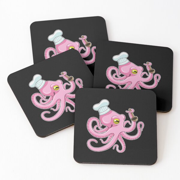 Item preview, Octopus as Cook with Wooden spoon designed and sold by Snabdesign84.