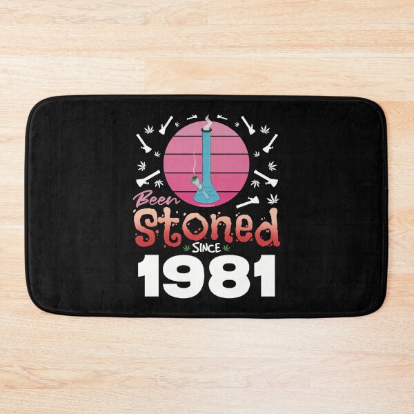 Item preview, Been stoned since 1981 (Pink retro vintage sunset with bong) designed and sold by YomeHayin.