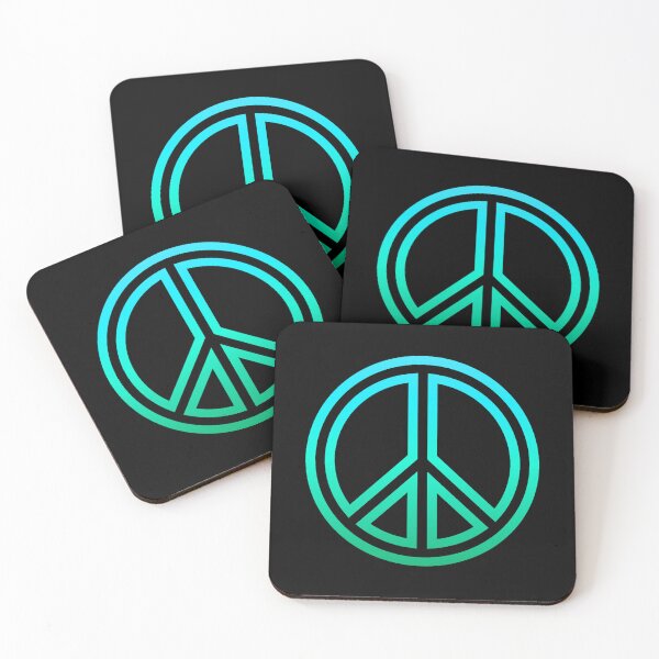 Item preview, CND peace symbol - turquoise designed and sold by BTCelebration.