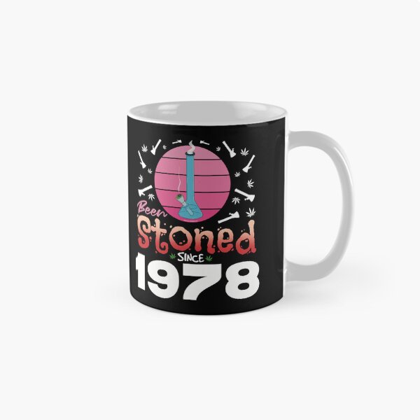 Item preview, Been stoned since 1978 (Pink retro vintage sunset with bong) designed and sold by YomeHayin.