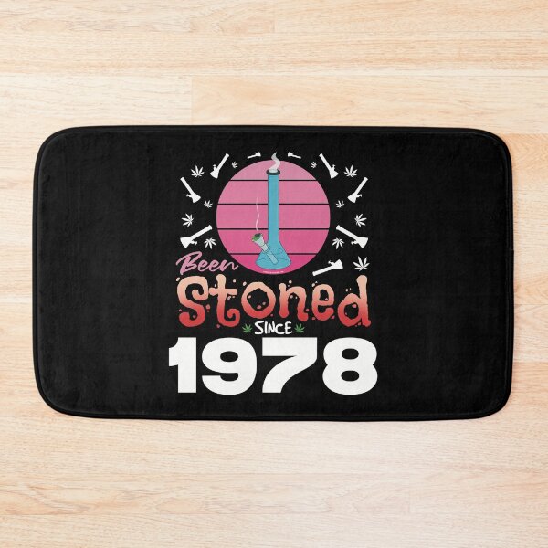 Item preview, Been stoned since 1978 (Pink retro vintage sunset with bong) designed and sold by YomeHayin.