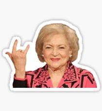 betty white rock auf Sticker