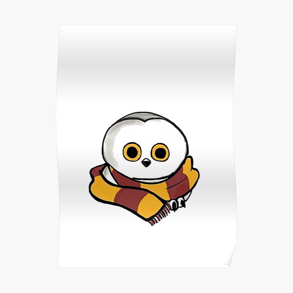 White Owl in Scarf Poster